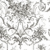Laura Ashley Tuileries Wallpaper Charcoal Grey